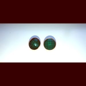 Forest green earrings